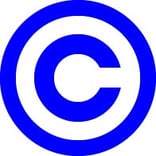blue copyright symbol