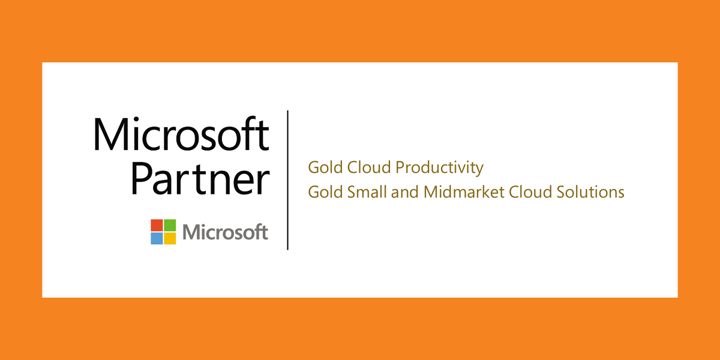 Microsoft Partner certificate showing Gold Cloud Productivity and Gold Small and Midmarket Cloud Solutions