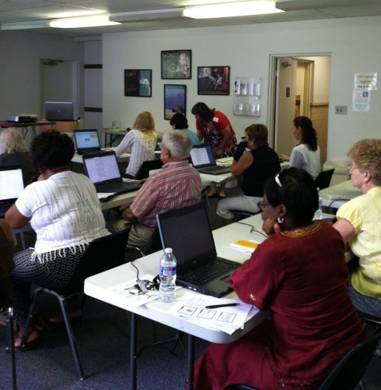Small class at St. Mary's Library