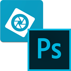 Adobe Photoshop Elements 13 logo and Adobe Photoshop CC logo